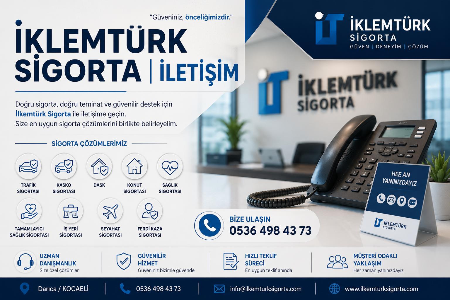 İlkemtürk Sigorta | İletişim