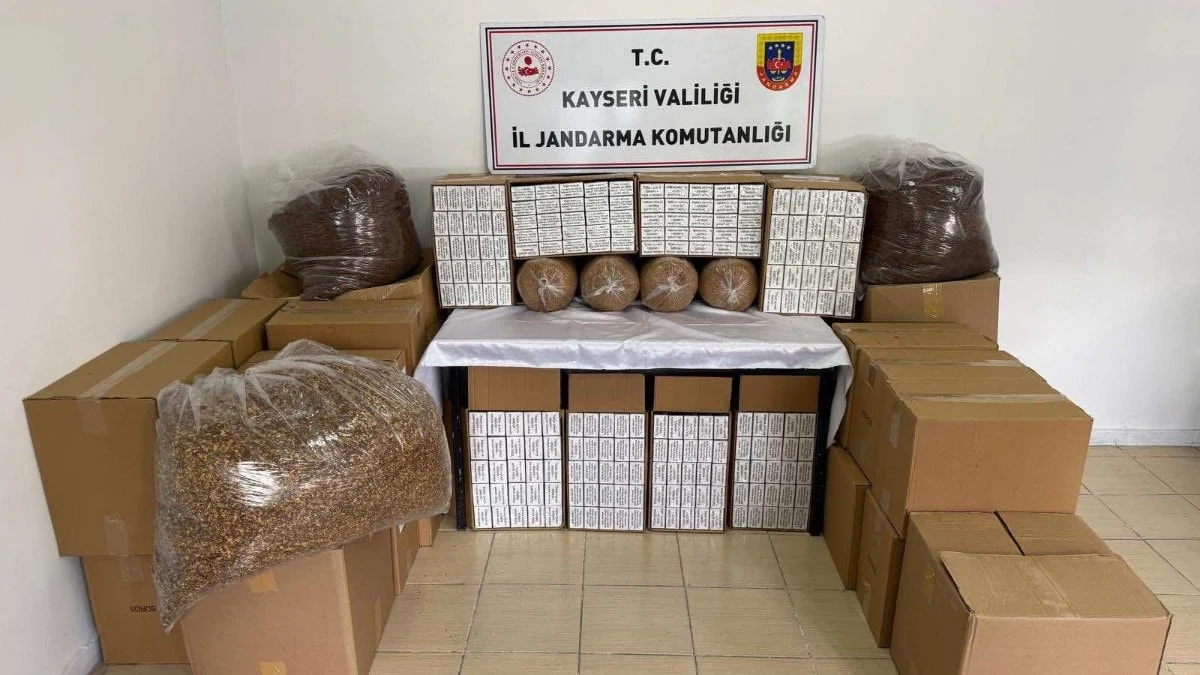 Kayseri’de 200 kilogram kaçak tütün ele geçirildi