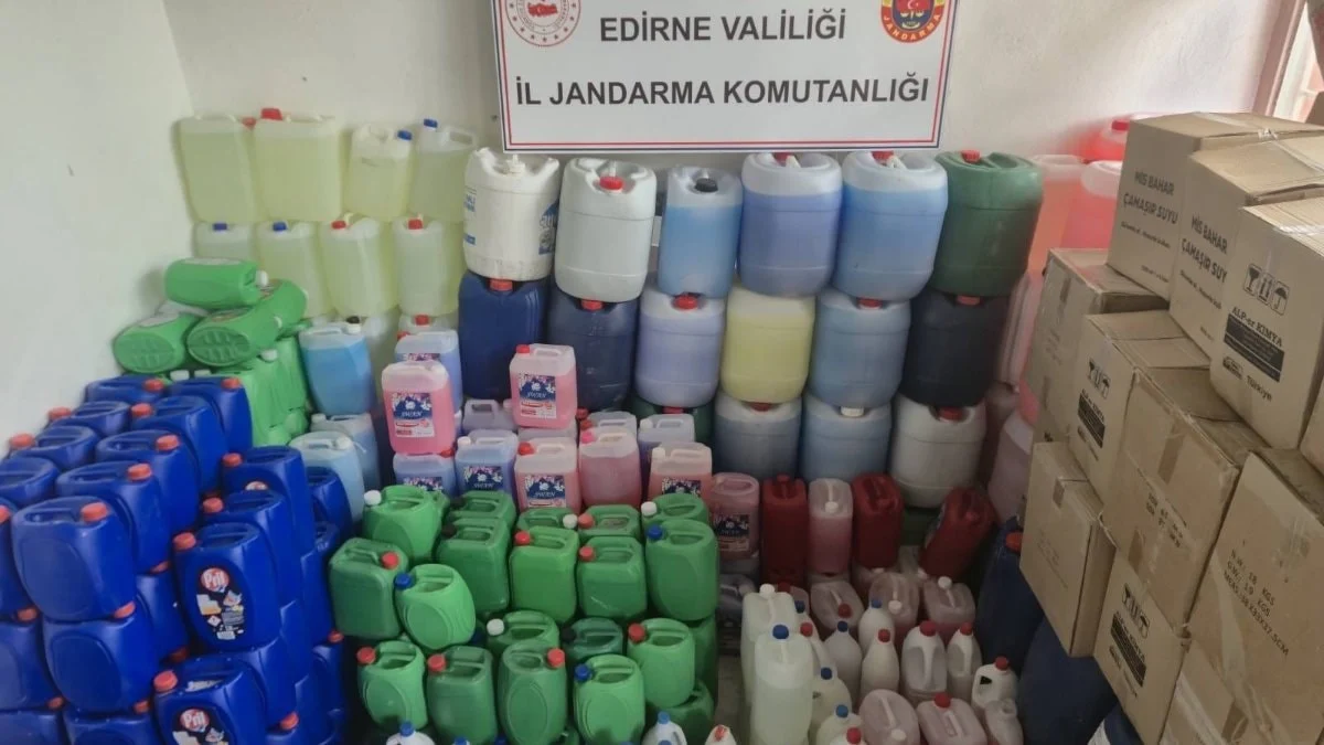 Edirne'de 1 milyon 950 bin TL'lik sahte deterjan ele geçirildi