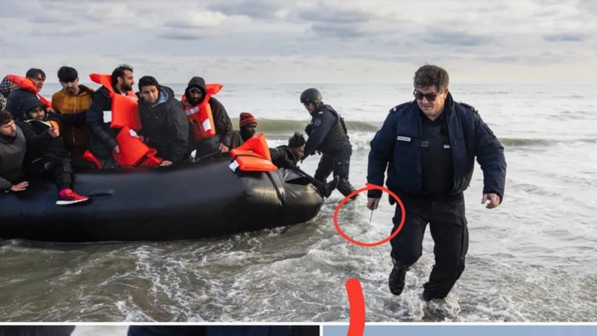 Fransız polisi, İngiltere'ye gitmeye çalışan göçmen botunu bıçakla yardı