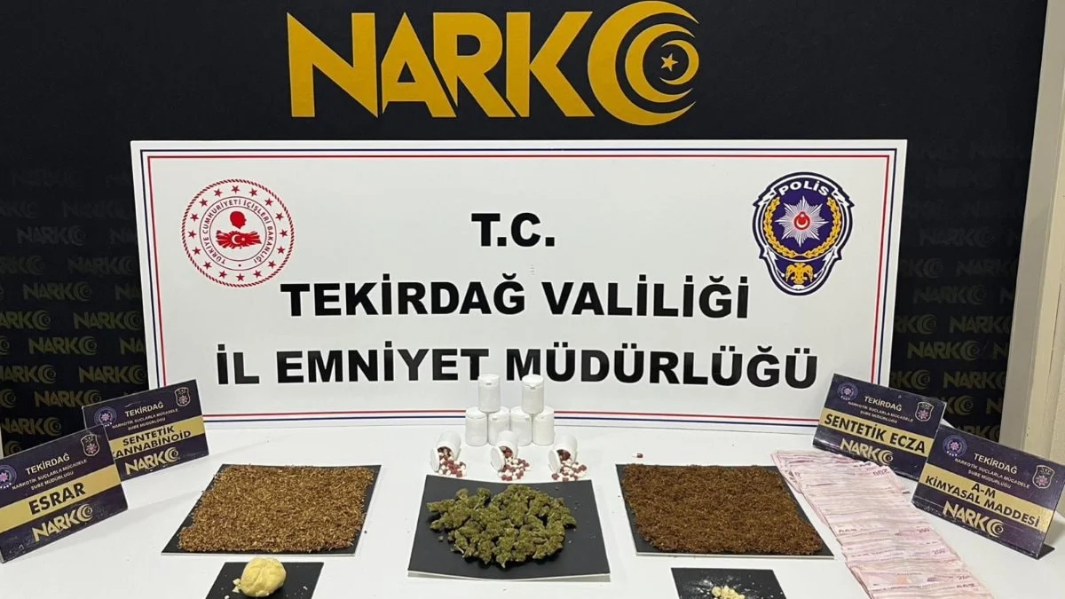 Tekirdağ'da uyuşturucu operasyonu
