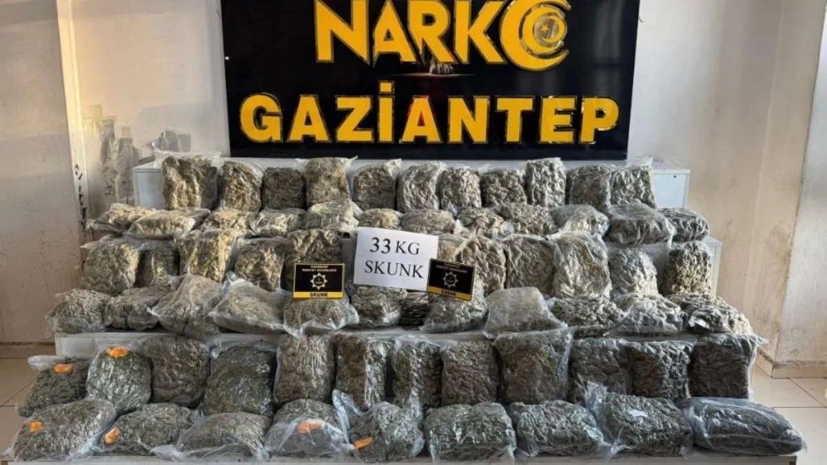 Gaziantep’te tır dorsesinde 34 kilo uyuşturucu ele geçirildi