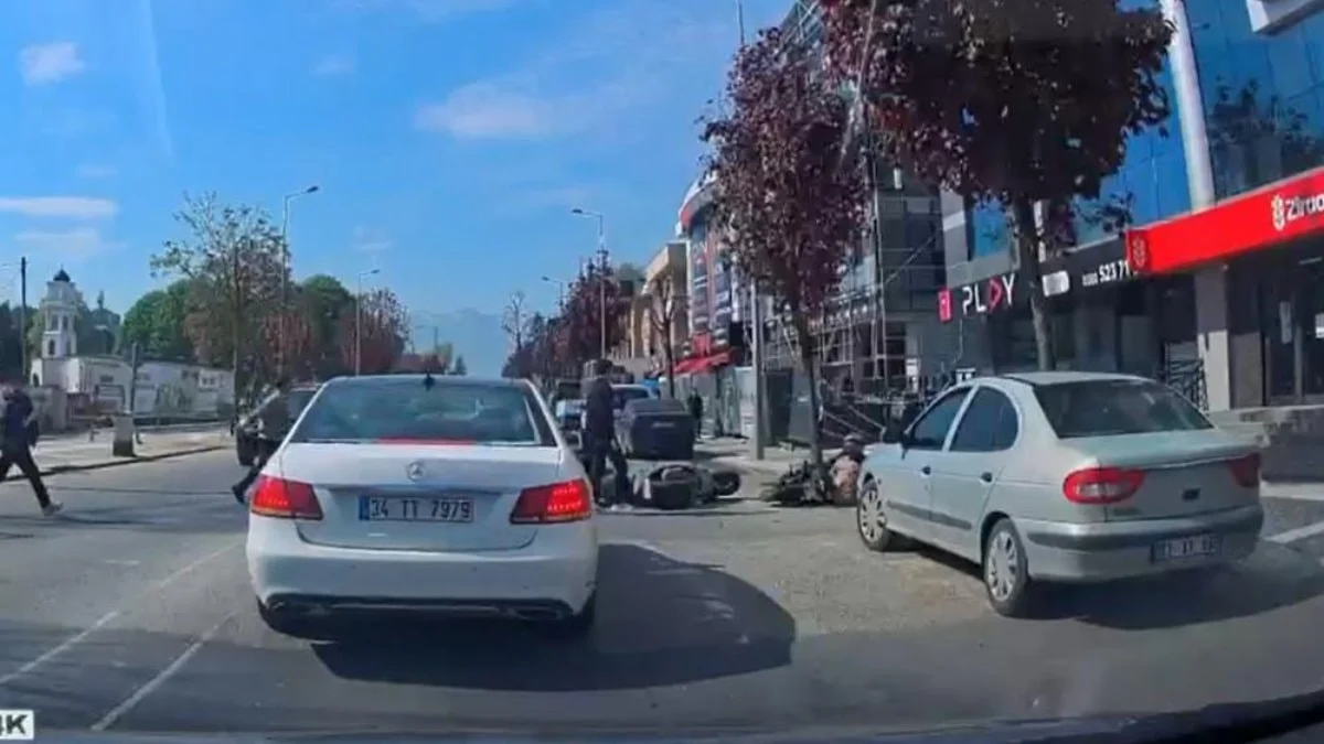 Düzce'de motosiklet kazası kıl payı atladıldı