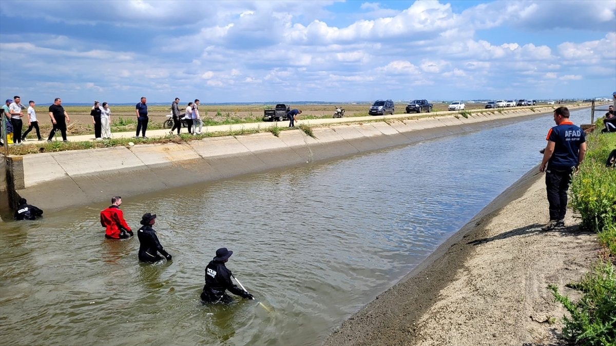 Edirne’de sulama kanalına düşen kişiden acı haber