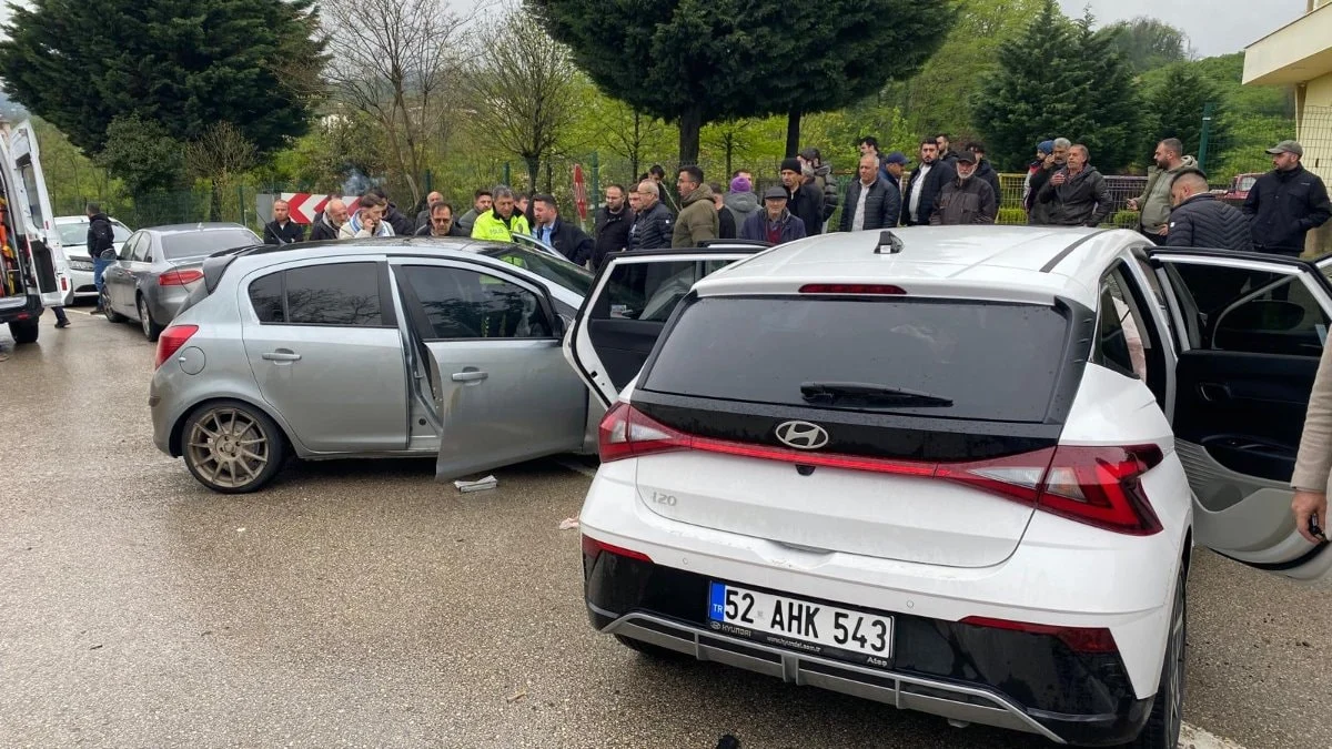 Ordu'da iki otomobilin çarpıştığı kazada 3 kişi yaralandı